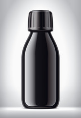 Medical Bottle on background. Glossy surface version.