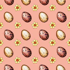 pattern easter eggs pink background wrapping