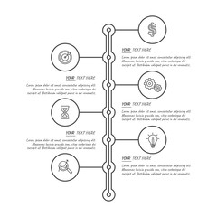 Business Infographic template. Thin line design with numbers 3, 4, 5, 6  options or steps.