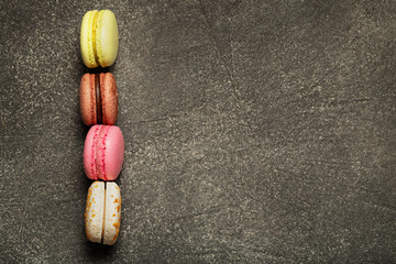 Macaroons stack,  pile of macaron  