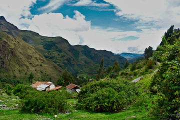 Landscape with a building in Huascar&aacute;n National Park