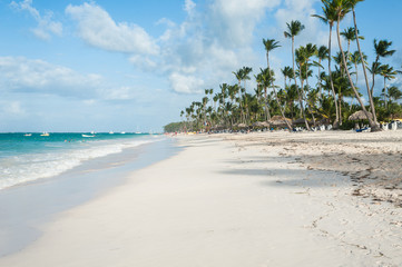 White sand beach in Punta Cana, Dominican Republic