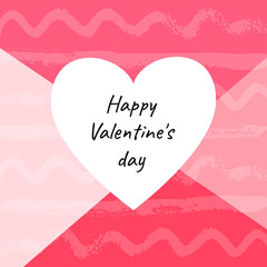 Greeting card Valentine's day. Vector isolated illustration.