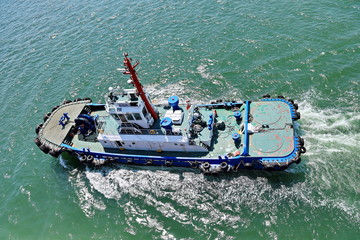 Cargo terminal for transshipment of bulk cargo, iron ore and coal. Bulk carrier movement using...