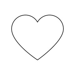 cute heart love line style icon vector illustration design