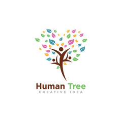 Obraz na płótnie Canvas People Tree Nature Logo Design Vector