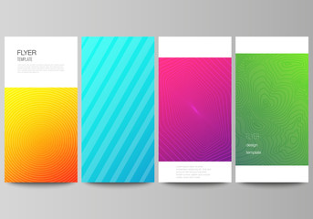 Fototapeta premium The minimalistic vector illustration of the editable layout of flyer, banner design templates. Abstract geometric pattern with colorful gradient business background.