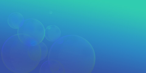 valentines bubbles floating in space, on blue background