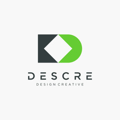 abstract Letter K D Logo Design Template. Vector design template elements for your business or corporate identity.
