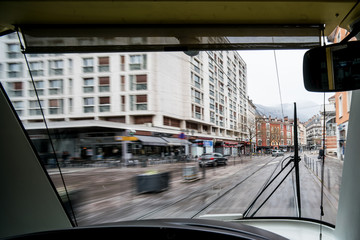 tram in city