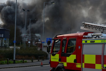 Wakefield, West Yorkshire, United Kingdom, 01.02.2020 Bakery fire