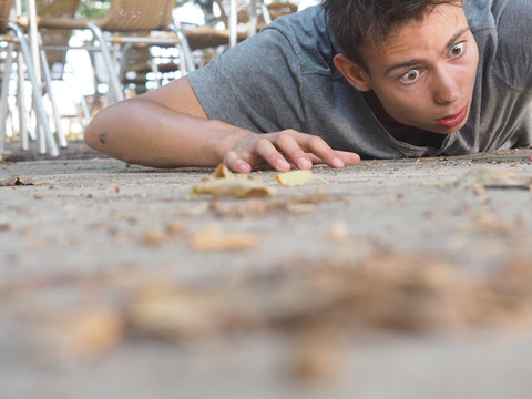 Man Falling On Street