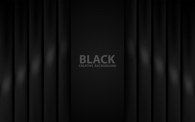 Abstract black geometric background with elegant and modern shapes concept. Vector design template for use element cover business, banner advertising, corporate brochure, poster, wallpaper