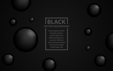 Abstract black geometric background with elegant and modern shapes concept. Vector design template for use element cover business, banner advertising, corporate brochure, poster, wallpaper