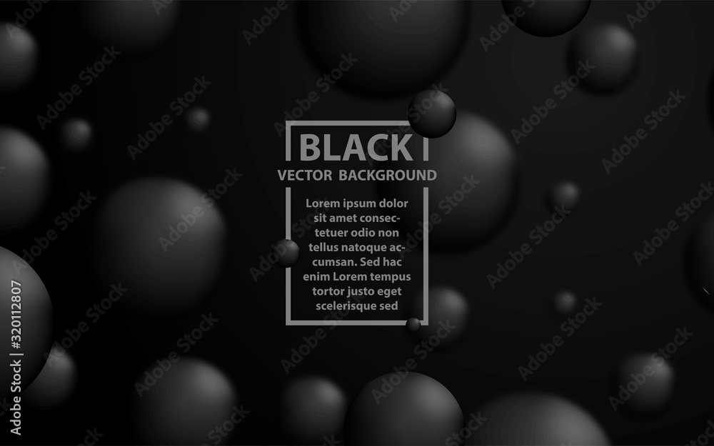 Poster abstract black geometric background with elegant and modern shapes concept. vector design template f