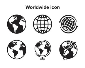 Obraz premium World Wide zestaw ikon wektorowych ilustracji do projektowania grafiki i stron internetowych.