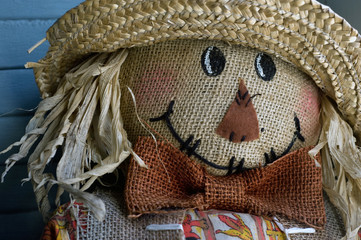 Close up of scarecrow