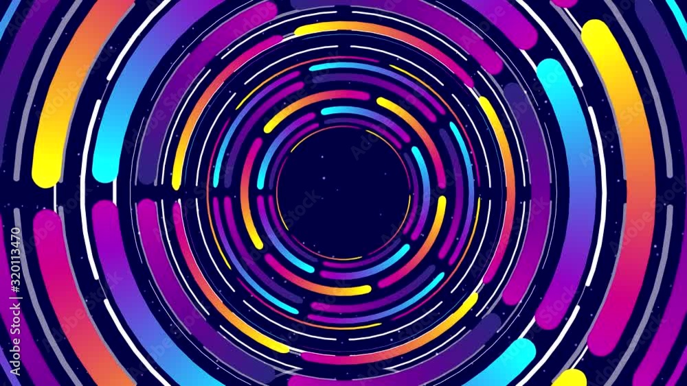 Poster circles colors motion loop background