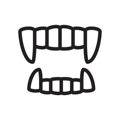 Tooth fangs, Vampire teeth icon vector illustration for graphic and web design.