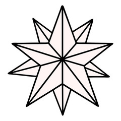 traditional tattoo of a star