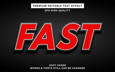 Fast editable text effect