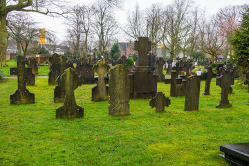alte Grabsteine Friedhof in Holland