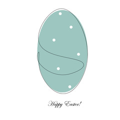 Happy easter card with egg design vector illustration