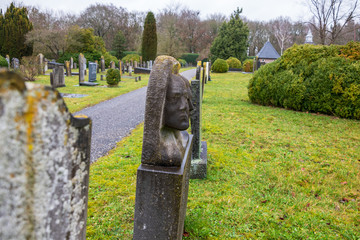 Blick über  einen Friedhof in Holland 