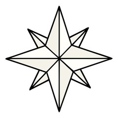 traditional tattoo of a star