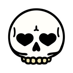 traditional tattoo of a skull