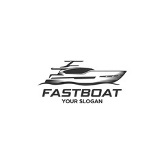fast boat silhouette logo