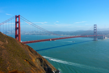Golden Gate Bridge at sunny day