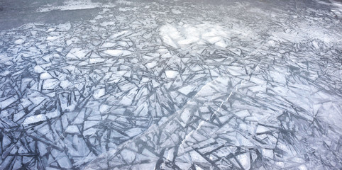 Frozen Alpine Lake