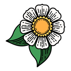 traditional tattoo of a flower