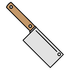 traditional tattoo of a meat cleaver