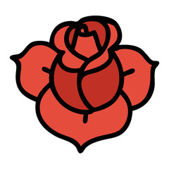 traditional tattoo of a flower