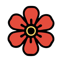 traditional tattoo of a flower