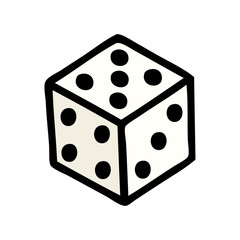 traditional tattoo of a dice