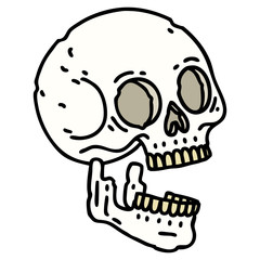 traditional tattoo of a skull