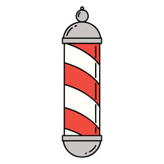 traditional tattoo of a barbers pole