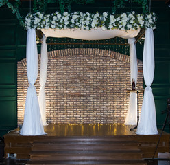 Jewish Hupa , wedding putdoor .