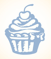 Cake. Vector drawing