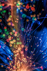 colorful lights of glass fivras