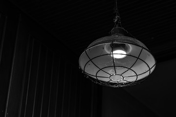 Fototapeta na wymiar cobwebs in lamp 
