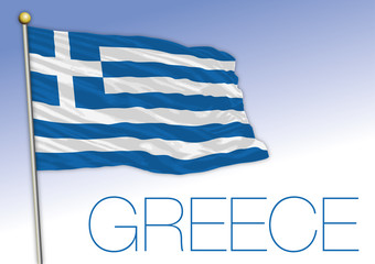 Greece official national flag, European Union, vector illustration