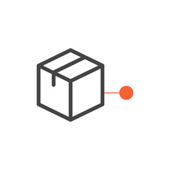 Line icon- box. Delivery icon. Stock vector illustration isolated on white background.