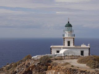 Akrotiri Lighthouse on the Greek island of Santorini