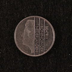 Rückseite einer ehemaligen Holländischen 1 Gulden Münze