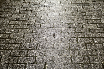 Wet floor tiles