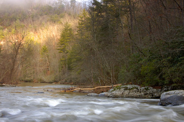 Laurel River and Mountain Light